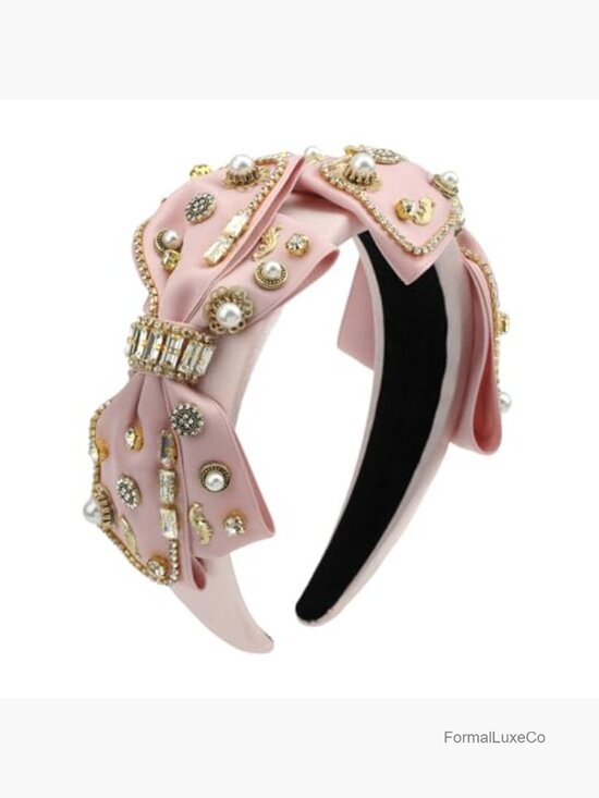 Luxury Rhinestone Velvet Padded Bow Headband main image 6